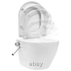 Wall Hung Rimless Toilet with Bidet Function Ceramic White vidaXL