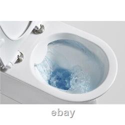 Wall Hung Rimless Toilet with Slim Soft Close Seat Newpor BUN/BeBa 25887/77070