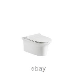 Wall Hung Rimless Toilet with Slim Soft Close Seat Valencia
