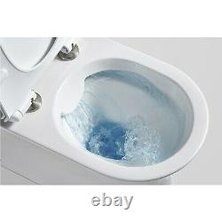 Wall Hung Rimless Toilet with Slim Soft Close Seat Valencia