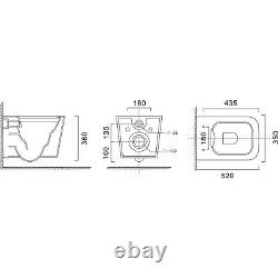 Wall Hung Rimless Toilet with Soft Close Seat Albi ALBIWH