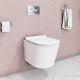 Wall Hung Rimless Toilet With Soft Close Seat And Grohe Wall Hanging Frame New