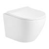 Wall Hung Short Projection Toilet Wc Compact Space Saving White Black Toilet Pan