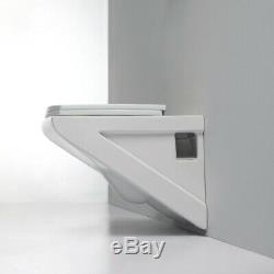 Wall Hung Square Modern Toilet Pan White (A10 by Voda Design)