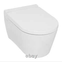Wall Hung Square Toilet with Soft Close Seat WC Pan
