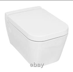 Wall Hung Square Toilet with Soft Close Seat WC Pan