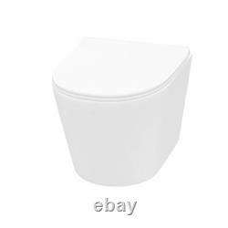 Wall Hung Toilet Back to Wall Rimless Designed Pan and Soft Close Seat Elen
