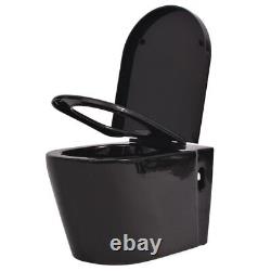 Wall Hung Toilet Ceramic Black O2M8