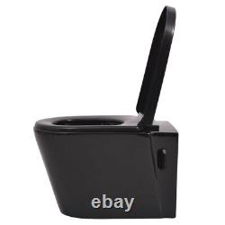 Wall Hung Toilet Ceramic Black O2M8