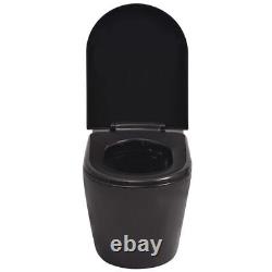 Wall Hung Toilet Ceramic Black O2M8