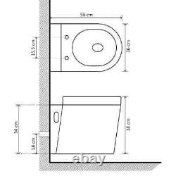 Wall Hung Toilet Ceramic Black O2M8