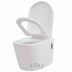 Wall Hung Toilet Ceramic WC Pan Seat with Concealed Cistern Soft Close Bathroom