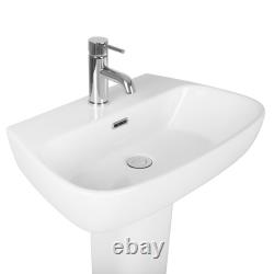 Wall Hung Toilet Close Coupled Pan BTW WC Soft Close Seat Bathroom Basin Sink