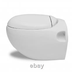 Wall Hung Toilet Egg Design with Concealed Cistern White Bathroom WC