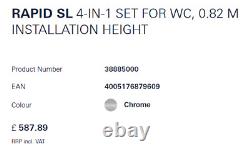 Wall Hung Toilet Frame RAPID SL 4-IN-1 SET FOR WC, 0.82 M INSTALLATION HEIGHT