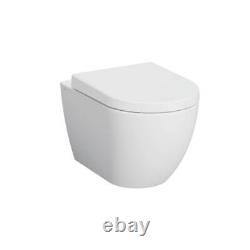 Wall Hung Toilet Pan Rimless With Soft Close Seat