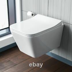 Wall Hung Toilet Rimless Designed Compact Pan with Soft Close Seat WC Inton