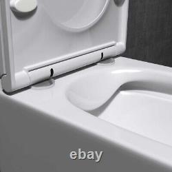 Wall Hung Toilet Rimless Pan Heavy Duty Soft Close Seat