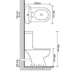 Wall Hung Toilet With Cistern Bathroom Seat Wall Faced Soft Close Flush vidaXL