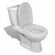 Wall Hung Toilet With Cistern Bathroom Wc Soft Close Seat White/black 70x40x76cm
