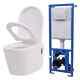 Wall Hung Toilet With Cistern Ceramic White Q5m9