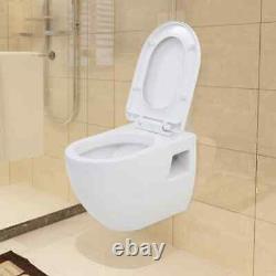 Wall Hung Toilet with Concealed Cistern Ceramic White Bathroom