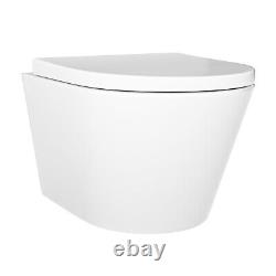 Wall Hung Toilet with Slim Soft Close Seat Frame Cistern an BUN/BeBa 28418/82065