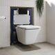 Wall Hung Toilet With Soft Close Seat Black Pneumatic Flus Bun/beba 27556/88917