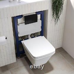 Wall Hung Toilet with Soft Close Seat Black Pneumatic Flus BUN/BeBa 27556/88917