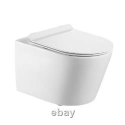 Wall Hung Toilet with Soft Close Seat Brushed Brass Mechani BUN/BeBa 28418/88933
