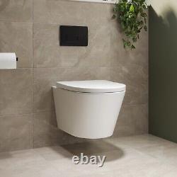 Wall Hung Toilet with Soft Close Seat Matt Black Mechanical BUN/BeBa 28418/88932