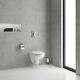 Wall Hung Toilet With Soft Close Seat, Wall Hanging Frame And Cistern Grohe So