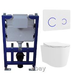 Wall Hung Toilet with Soft Close Seat White Glass Sensor Pn BUN/BeBa 25867/88924