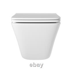 Wall Hung Toilet with Soft Close Seat White Glass Sensor Pn BUN/BeBa 27556/88919