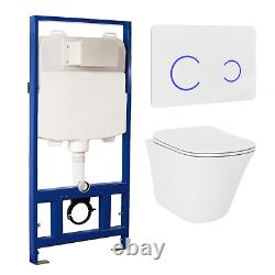 Wall Hung Toilet with Soft Close Seat White Glass Sensor Pn BUN/BeBa 27556/88960