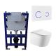 Wall Hung Toilet With Soft Close Seat White Glass Sensor Pn Bun/beba 28418/88929