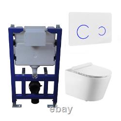 Wall Hung Toilet with Soft Close Seat White Glass Sensor Pn BUN/BeBa 28418/88929