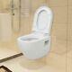 Wall Hung Toilet With Soft-close Toilet Seat Ceramic White Timeless Design