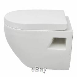 Wall Hung Toilet with Soft-close Toilet Seat Ceramic White Timeless Design