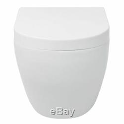 Wall Hung Toilet with Soft-close Toilet Seat Ceramic White Timeless Design