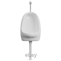 Wall Hung Urinal Toilet with Flush Valve Ceramic Classic Design (White)