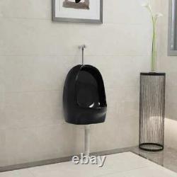 Wall Hung Urinal with Flush Ceramic Black N3U8