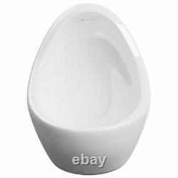 Wall Hung Urinal with Flush Valve Ceramic Wall-mounted Top flushing White Device