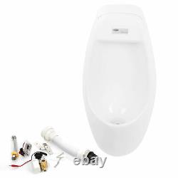 Wall Hung Urinal with Flush Valve System Ceramic Wall-mounted Urinal White