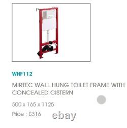 Wall Hung WC Toilet Frame With Gold Flush Button