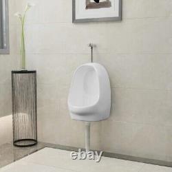 Wall Mounted Hung Urinal For Bathroom And Public Toilet With Flush Valve White