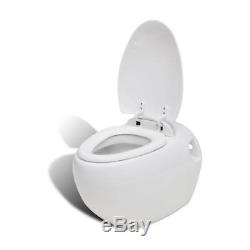 Wall Mounted Toilet Designer White Ceramic Floating Modern Hung Gloss Egg Pod UK