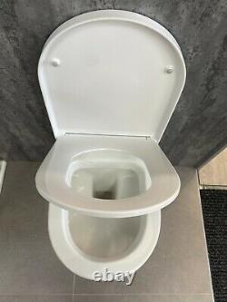 Wall hung WC with soft close seat