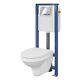 Wall Hung Compact + Toilet Frame + Flush Plate + Wc Slow -soft Closing Seat