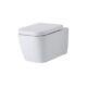 White Bathroom Wall Hung Square Toilet Wc Pan Soft Close Seat 350 X 510mm